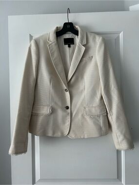 🤍 Banana Republic Women’s Ivory Tweed Blazer 🤍